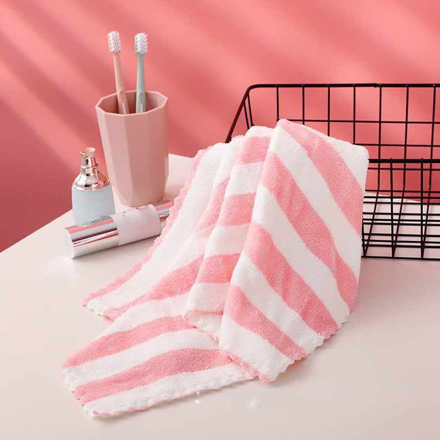 ショッピングゴー shoppinggo フェイスタオル 吸水タオル 速乾タオル おしゃれ シンプル ボーター 吸水 速乾お風呂 洗面 プール ジム スイミング （ピンク） ピンク