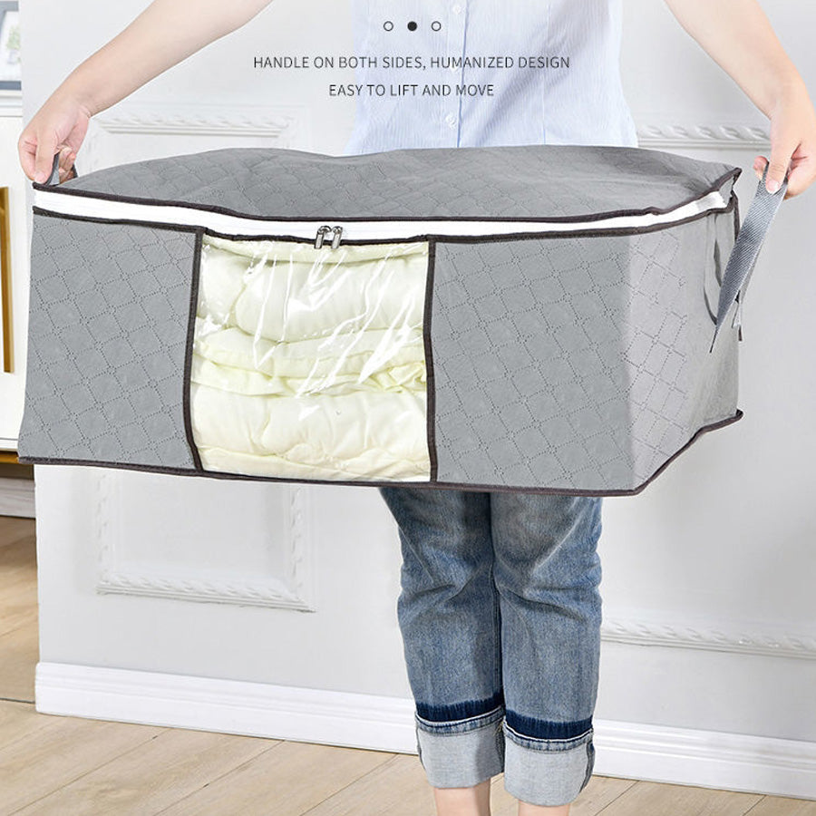 ショッピングゴー shoppinggo 衣類・布団収納袋 布団収納ケース 衣類 収納ケース 衣類収納袋 おしゃれ 横置き コンパクト シングル 掛け布団 掛布団 ふとん しゅうのう （パープル） パープル