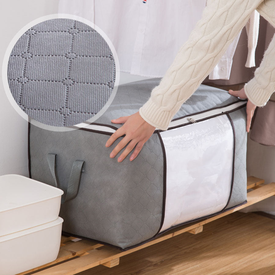 ショッピングゴー shoppinggo 衣類・布団収納袋 布団収納ケース 衣類 収納ケース 衣類収納袋 おしゃれ 横置き コンパクト シングル 掛け布団 掛布団 ふとん しゅうのう （パープル） パープル