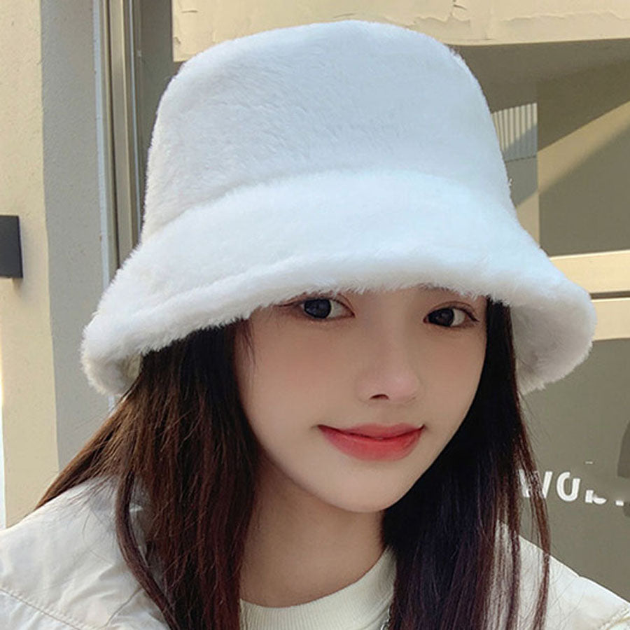 ショッピングゴー shoppinggo バケットハット ファー 帽子 レディース おしゃれ 秋冬 ふわふわ ボア 小顔効果 肌触り良い ハット 暖かい 厚手 防寒
