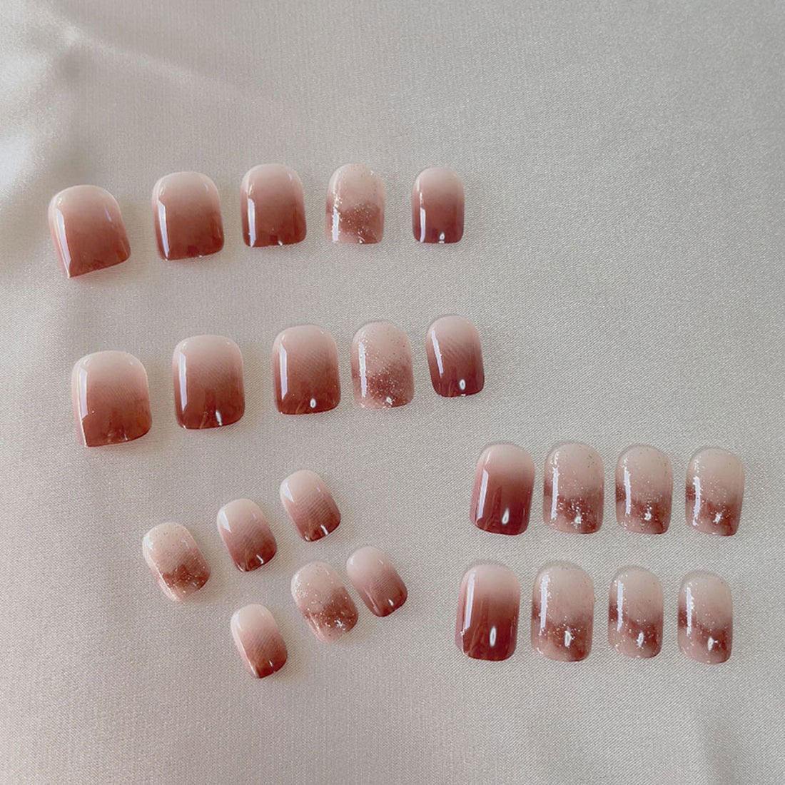 Shopping Go shoppinggo Nail Tips Short 4 Types Simple Bridal Pink False Nails Nail Art Art Tips [Non-returnable item]