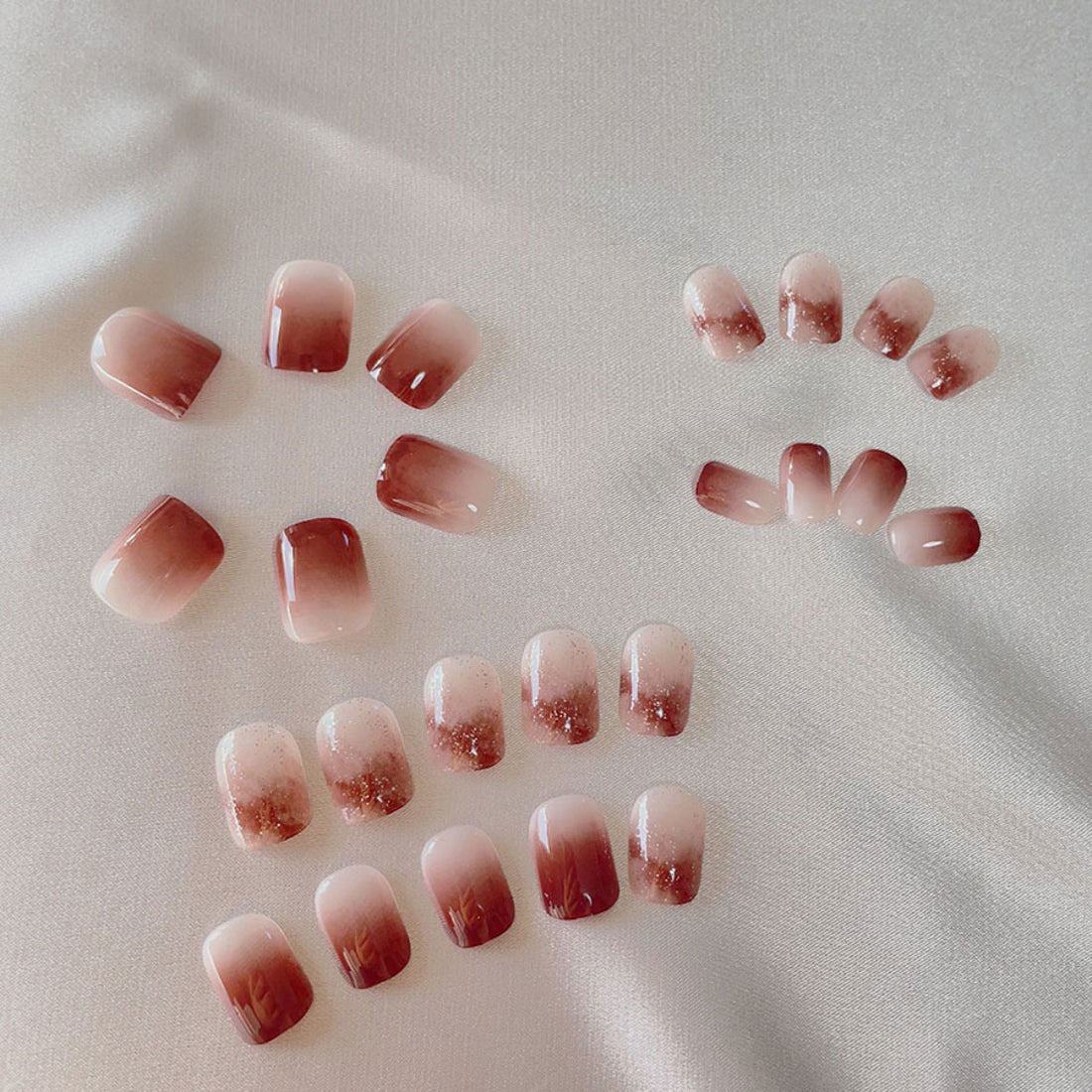 Shopping Go shoppinggo Nail Tips Short 4 Types Simple Bridal Pink False Nails Nail Art Art Tips [Non-returnable item]