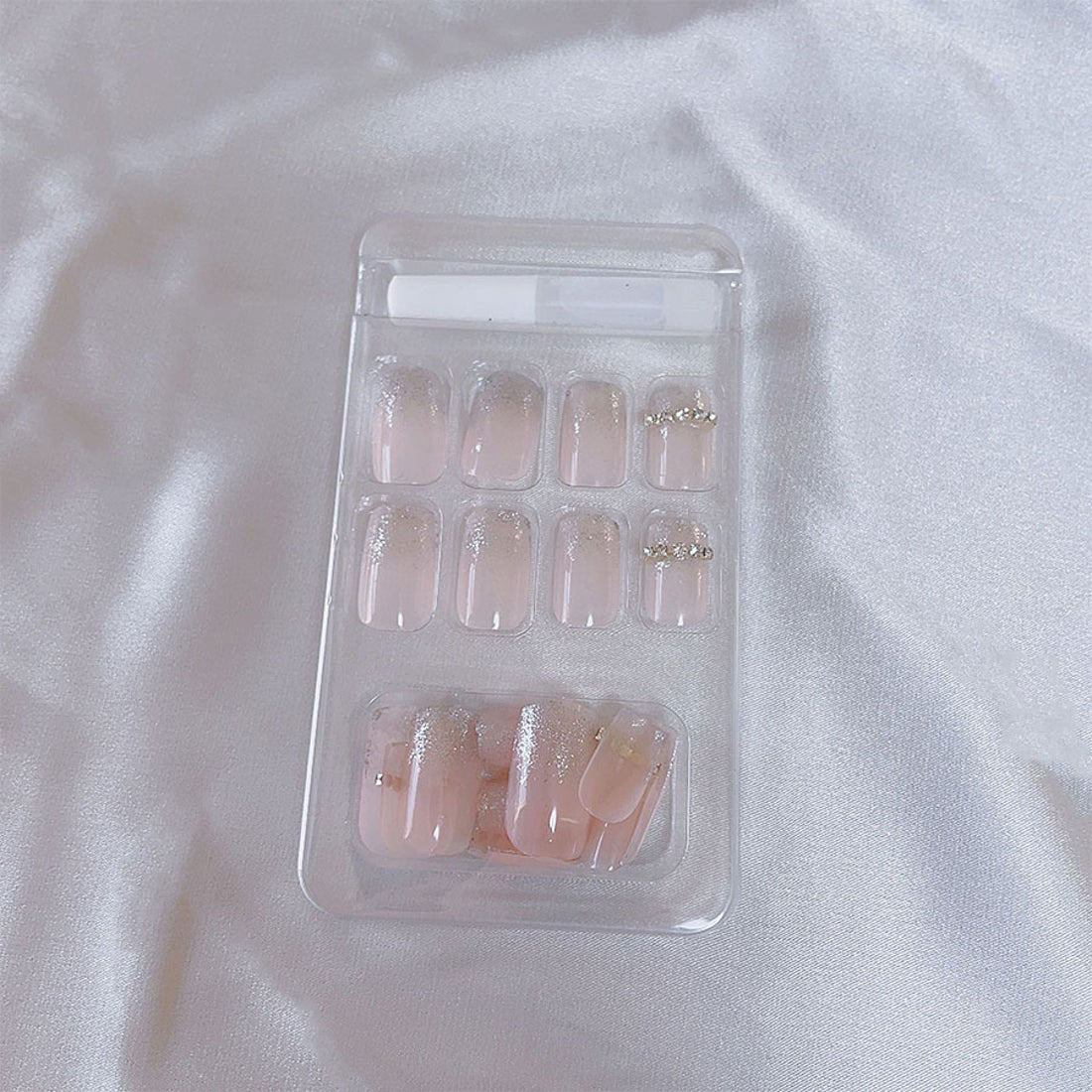 ショッピングゴー shoppinggo ネイルチップ シンプル ブライダル つけ爪 ネイルアート アートチップ デコチップ オーバル ウエディング 披露宴  かわいい【返品不可商品】