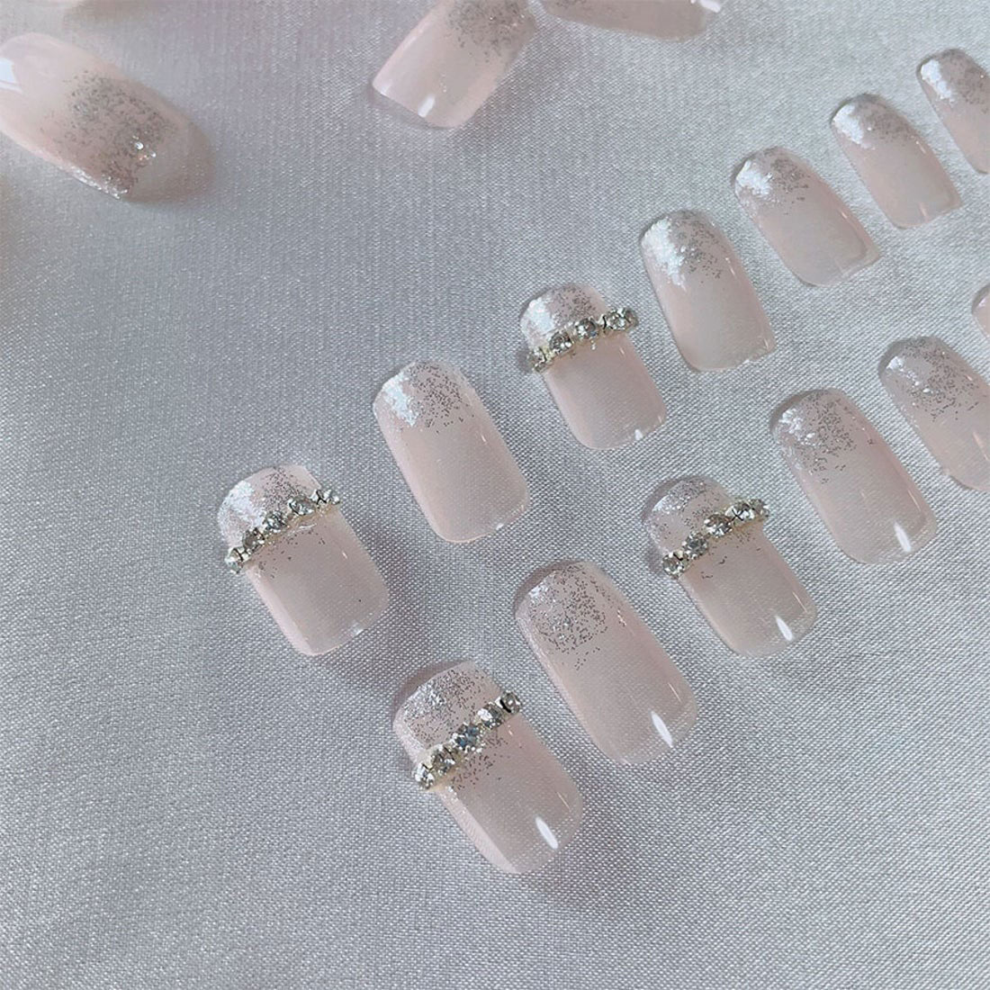 ショッピングゴー shoppinggo ネイルチップ シンプル ブライダル つけ爪 ネイルアート アートチップ デコチップ オーバル ウエディング 披露宴  かわいい【返品不可商品】