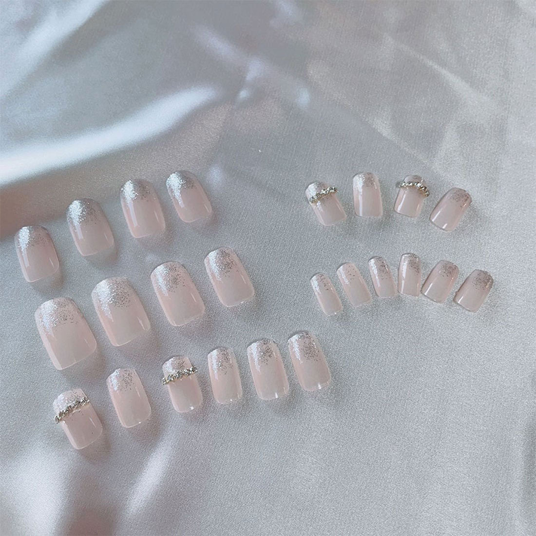 ショッピングゴー shoppinggo ネイルチップ シンプル ブライダル つけ爪 ネイルアート アートチップ デコチップ オーバル ウエディング 披露宴  かわいい【返品不可商品】