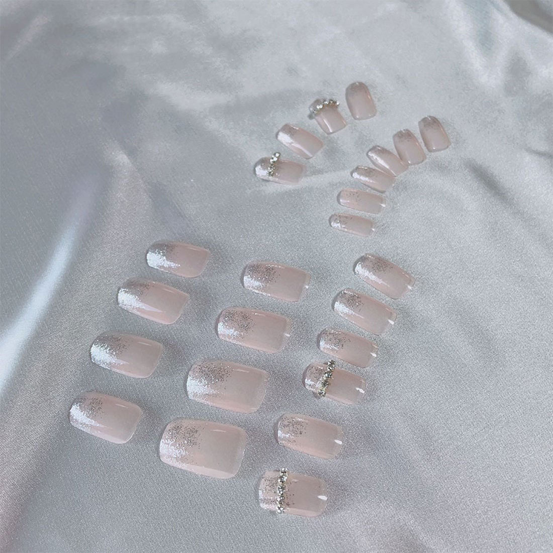 ショッピングゴー shoppinggo ネイルチップ シンプル ブライダル つけ爪 ネイルアート アートチップ デコチップ オーバル ウエディング 披露宴  かわいい【返品不可商品】