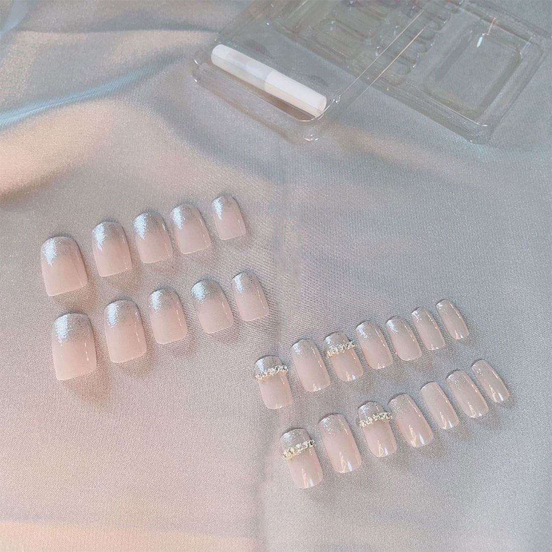 ショッピングゴー shoppinggo ネイルチップ シンプル ブライダル つけ爪 ネイルアート アートチップ デコチップ オーバル ウエディング 披露宴  かわいい【返品不可商品】