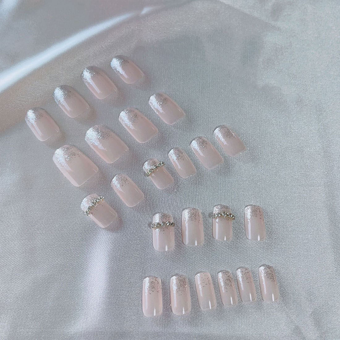 ショッピングゴー shoppinggo ネイルチップ シンプル ブライダル つけ爪 ネイルアート アートチップ デコチップ オーバル ウエディング 披露宴  かわいい【返品不可商品】