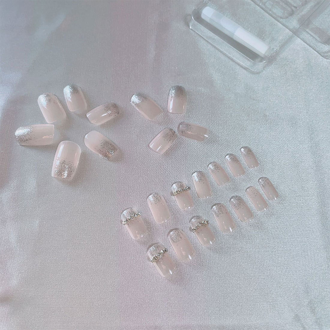 ショッピングゴー shoppinggo ネイルチップ シンプル ブライダル つけ爪 ネイルアート アートチップ デコチップ オーバル ウエディング 披露宴  かわいい【返品不可商品】