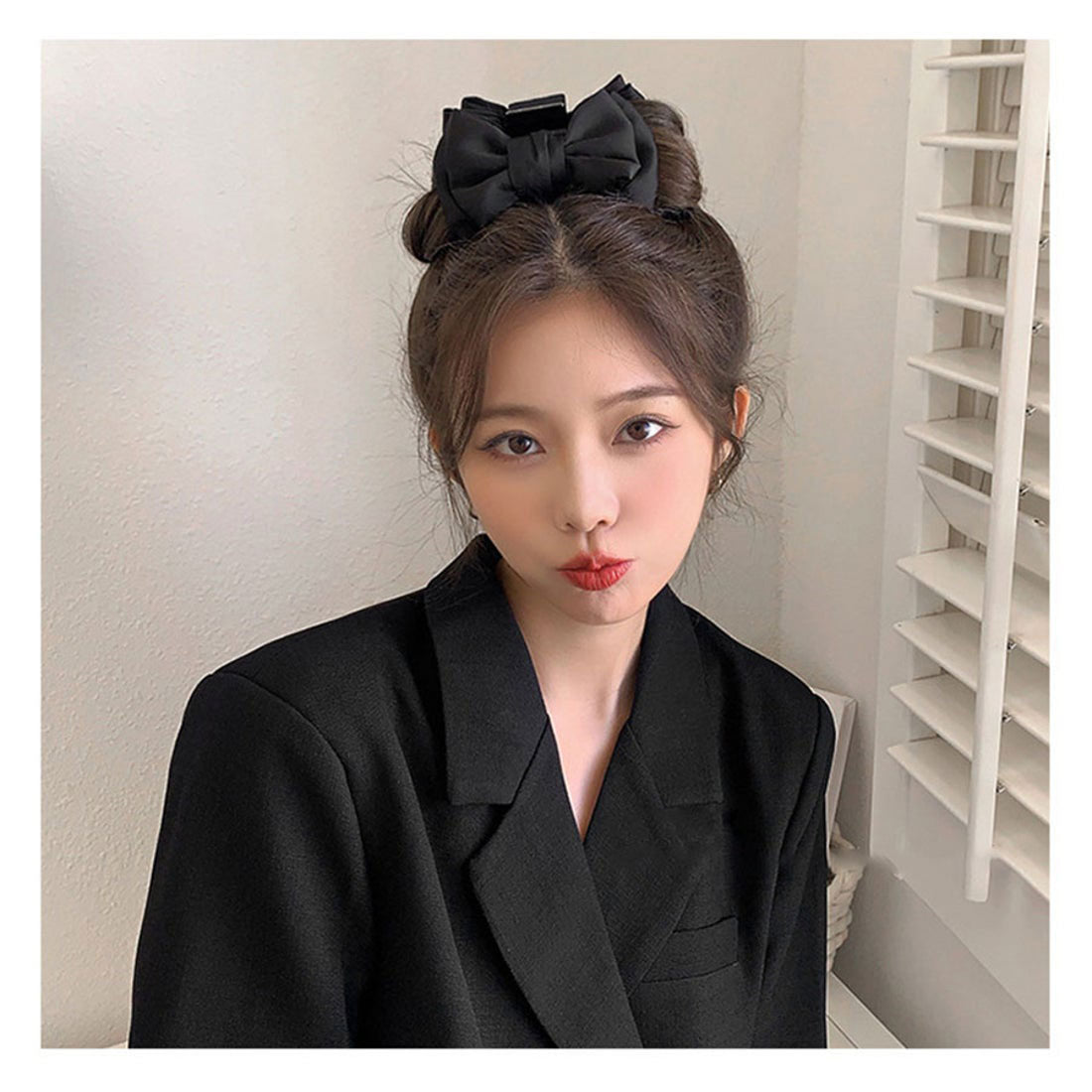 ショッピングゴー shoppinggo ヘアアクセサリー リポン ヘア爪 クランプ かわいい オシャレ 髪飾り （ホワイト） ホワイト
