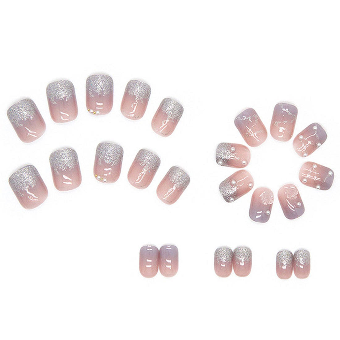 ショッピングゴー shoppinggo ネイルチップ ショート シンプル つけ爪 ネイルアート アートチップ デコチップ【返品不可商品】 （Z372） Z372