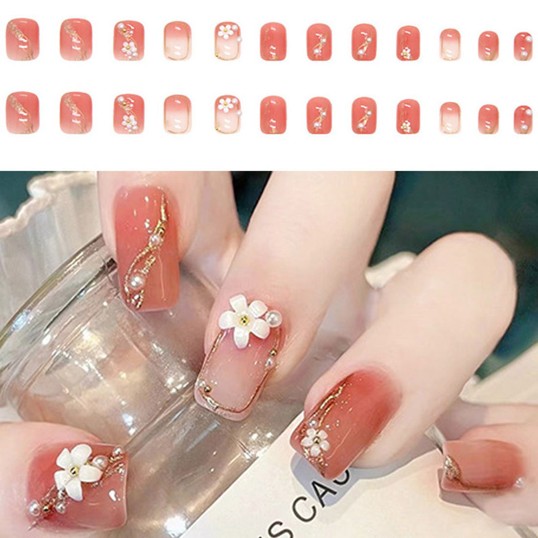 ショッピングゴー shoppinggo ネイルチップ ショート シンプル ブライダル アートチップ ピンク つけ爪 ネイルアート デコチップ オーバル【返品不可商品】 （Z353） Z353