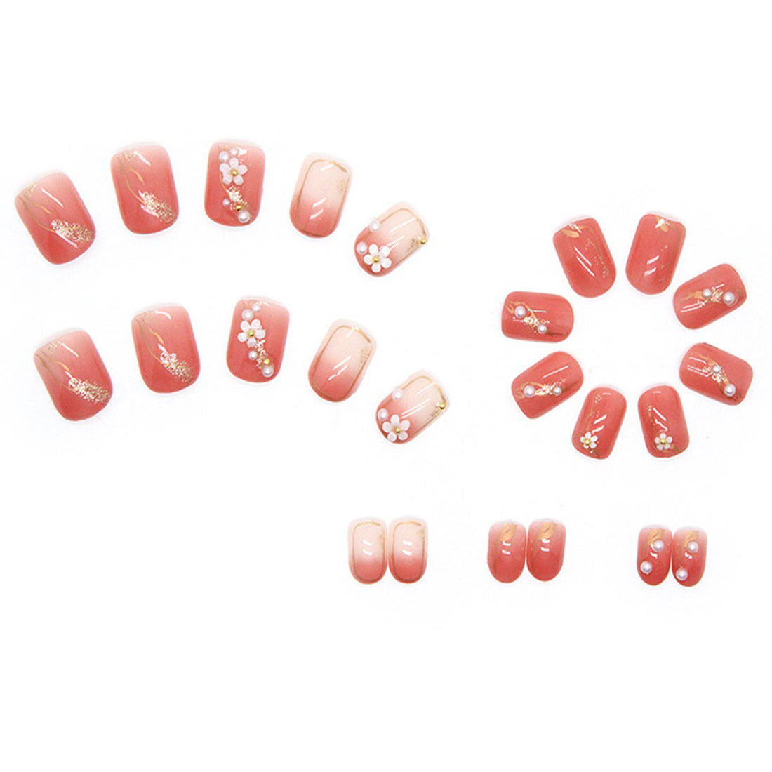 ショッピングゴー shoppinggo ネイルチップ ショート シンプル ブライダル アートチップ ピンク つけ爪 ネイルアート デコチップ オーバル【返品不可商品】 （Z353） Z353