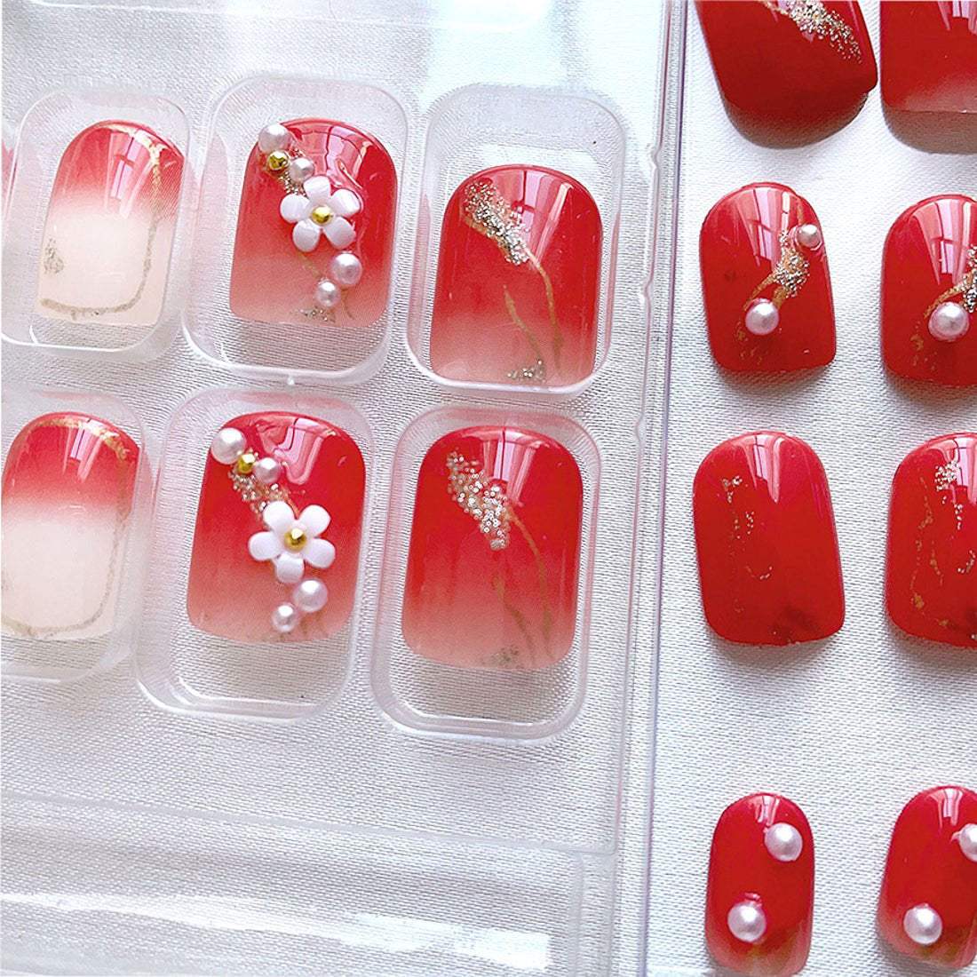 ショッピングゴー shoppinggo ネイルチップ ショート シンプル ブライダル アートチップ ピンク つけ爪 ネイルアート デコチップ オーバル【返品不可商品】 （Z353） Z353