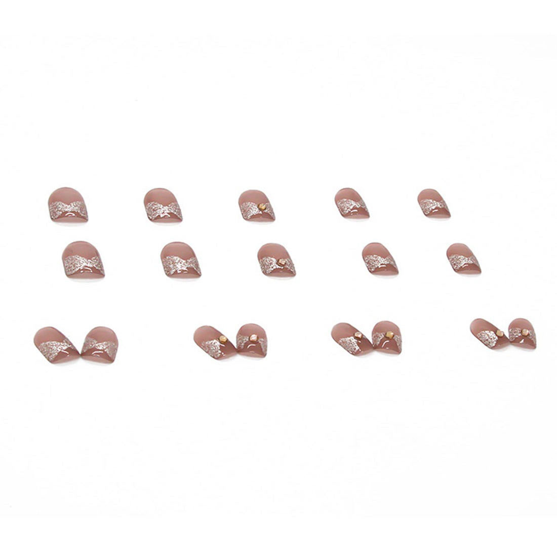 ショッピングゴー shoppinggo ネイルチップ ショート2タイプ シンプル ブライダル ピンク つけ爪 ネイルアート アートチップ デコチップ オーバル【返品不可商品】 （Z190） Z190