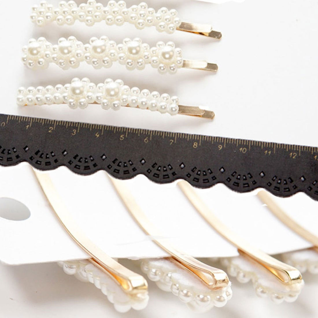 ショッピングゴー shoppinggo ヘアピン ヘアクリップ パールビーズヘアピン パッチンどめ かわいい ヘアアクセサリー （ホワイトF） ホワイトF