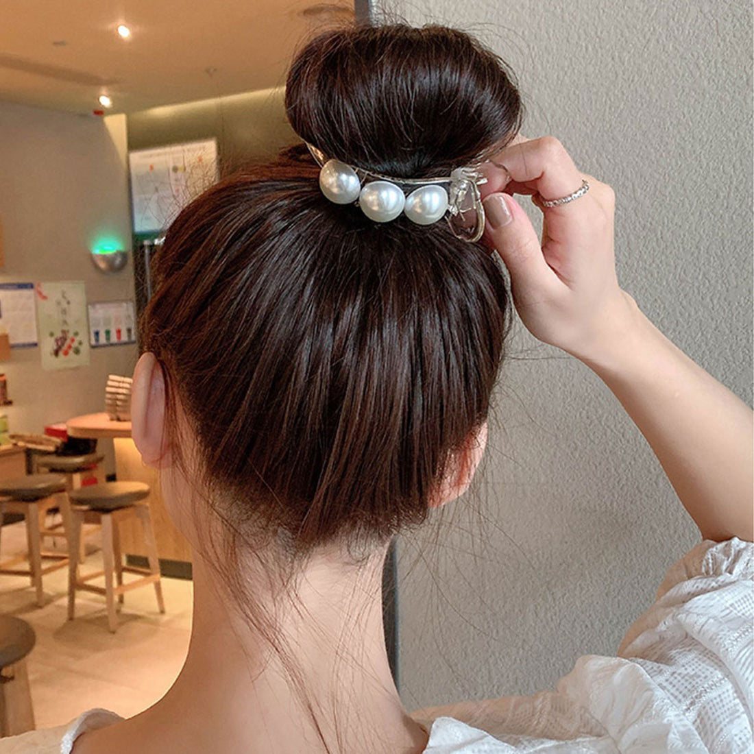 ショッピングゴー shoppinggo バンスクリップ ポニーテールクリップまとめ髪 髪飾り 髪留め ヘアアレンジ アクセント （ブラック） ブラック