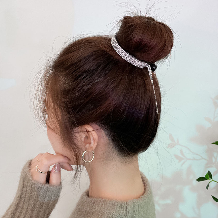 ショッピングゴー shoppinggo ヘアクリップ お団子クリップ ポニーリング  お呼ばれ おしゃれ キラキラ 人気 ビジュー 髪留め  ジュエリー ヘアアレンジ まとめ髪 （カラー） カラー