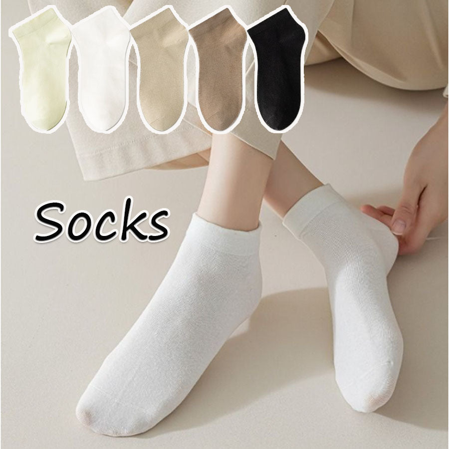 Shoppinggo shoppinggo socks, socks for women, anti-cold socks, non-stuffy socks, socks, footwear, short length, ankle socks, white, black, white, cute