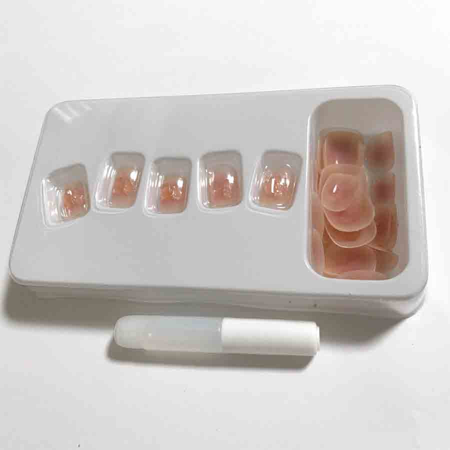 Shopping Go shoppinggo Art Tips Nail Tips Short Simple False Nails Nail Art Deco Tips Oval Wedding [Non-returnable item]