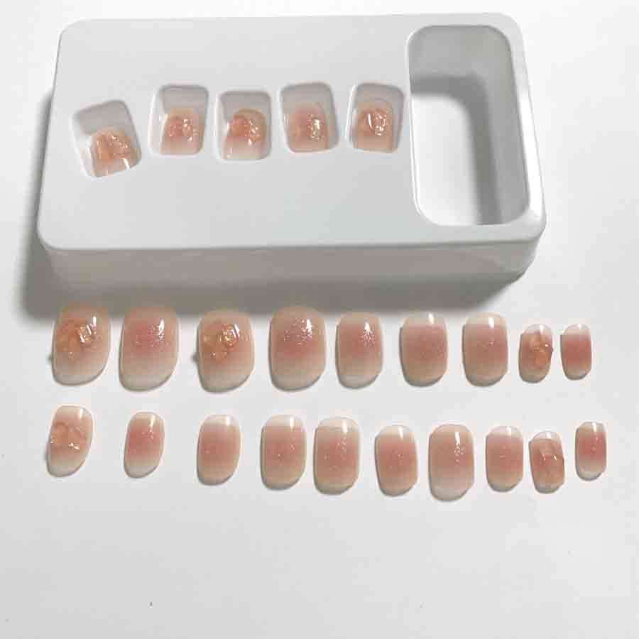 Shopping Go shoppinggo Art Tips Nail Tips Short Simple False Nails Nail Art Deco Tips Oval Wedding [Non-returnable item]
