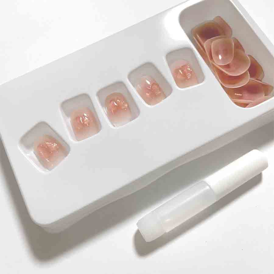 Shopping Go shoppinggo Art Tips Nail Tips Short Simple False Nails Nail Art Deco Tips Oval Wedding [Non-returnable item]