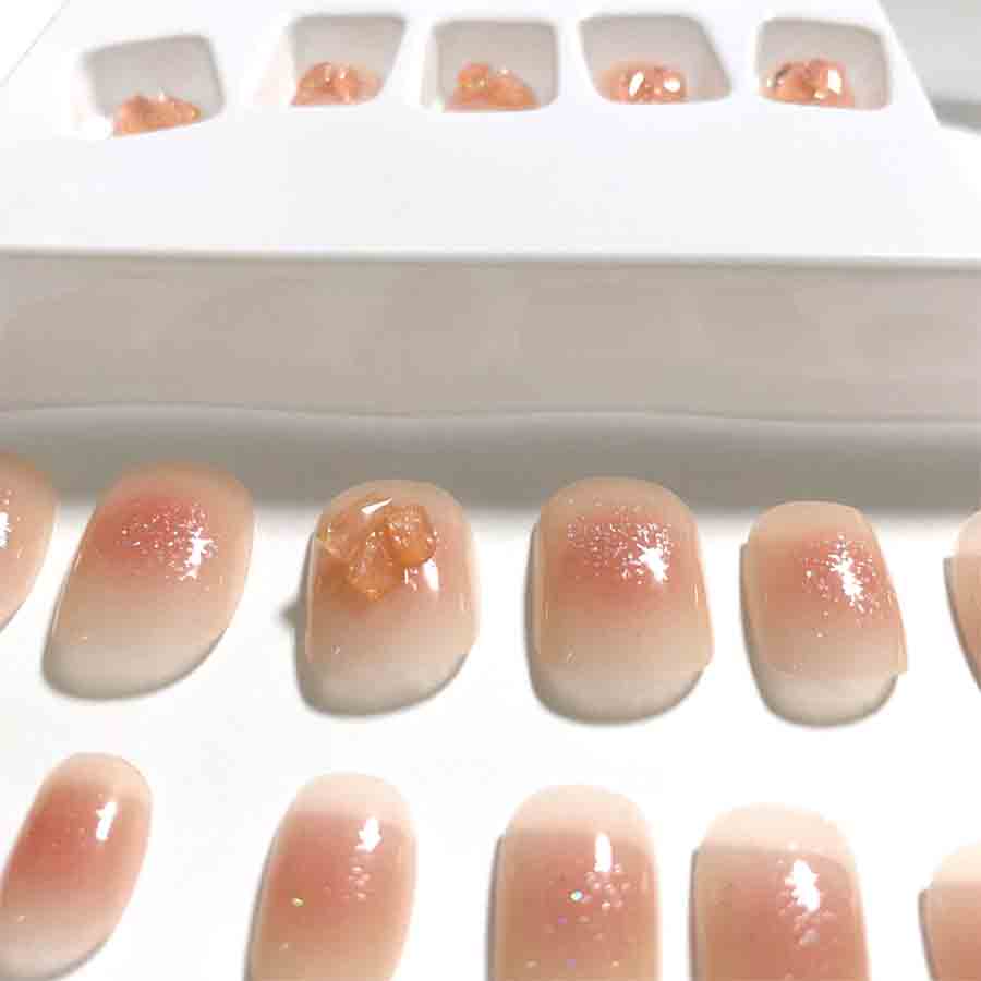 Shopping Go shoppinggo Art Tips Nail Tips Short Simple False Nails Nail Art Deco Tips Oval Wedding [Non-returnable item]