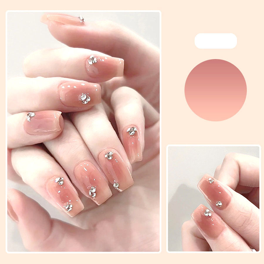 Shopping Go shoppinggo Nail art Art tips Nail tips Short Sparkly Simple False nails Deco tips Oval Wedding [Non-returnable products]