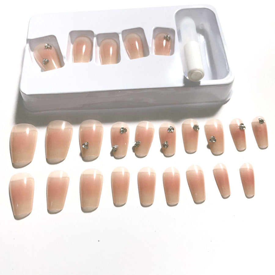 Shopping Go shoppinggo Nail art Art tips Nail tips Short Sparkly Simple False nails Deco tips Oval Wedding [Non-returnable products]