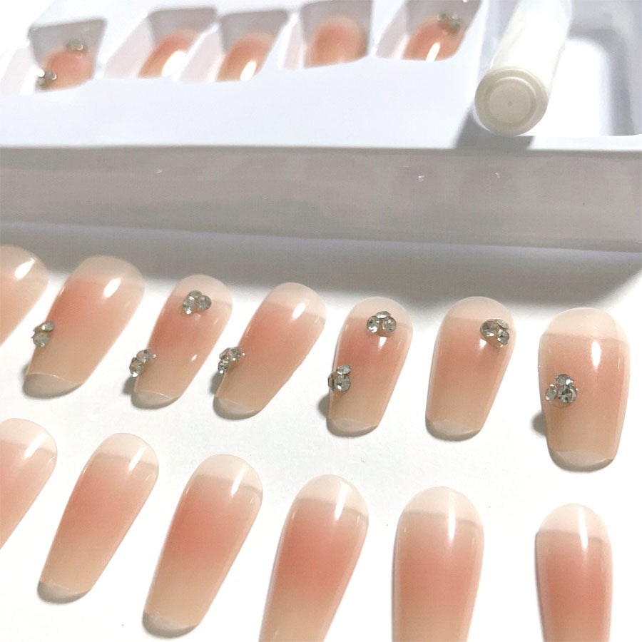 Shopping Go shoppinggo Nail art Art tips Nail tips Short Sparkly Simple False nails Deco tips Oval Wedding [Non-returnable products]