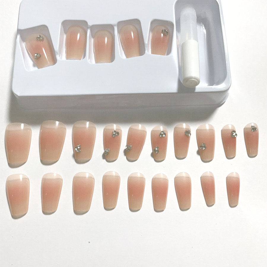 Shopping Go shoppinggo Nail art Art tips Nail tips Short Sparkly Simple False nails Deco tips Oval Wedding [Non-returnable products]