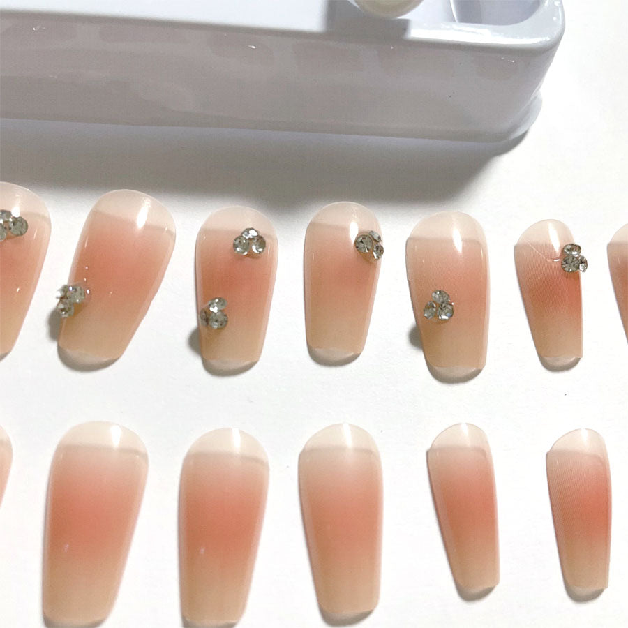 Shopping Go shoppinggo Nail art Art tips Nail tips Short Sparkly Simple False nails Deco tips Oval Wedding [Non-returnable products]