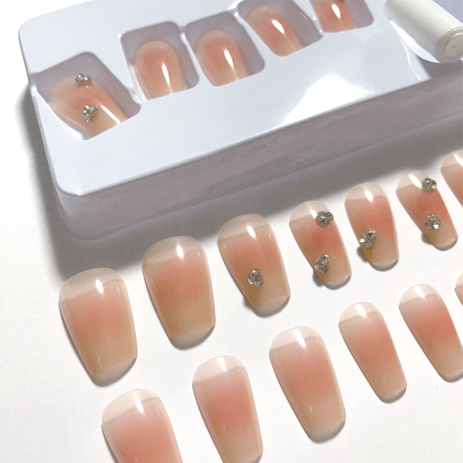 Shopping Go shoppinggo Nail art Art tips Nail tips Short Sparkly Simple False nails Deco tips Oval Wedding [Non-returnable products]