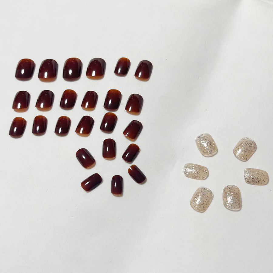 Shopping Go shoppinggo Nail tips Short Sparkly Simple False nails Nail art Art tips Deco tips Oval Wedding [Non-returnable item]