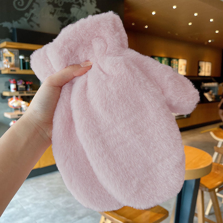 購物Go ShoppingGO Globe Mitton手套假偽造的遠假遠的婦女冬季食品遠處手套手指無手指蓬鬆設計