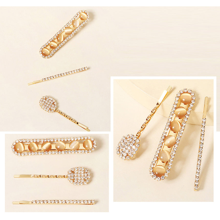 ショッピングゴー shoppinggo ヘアピンセット 3点セット ヘアクリップ キラキラヘアピン ヘア留め ヘアアクセサリー クロスヘアピン前髪 髪留め 髪飾り