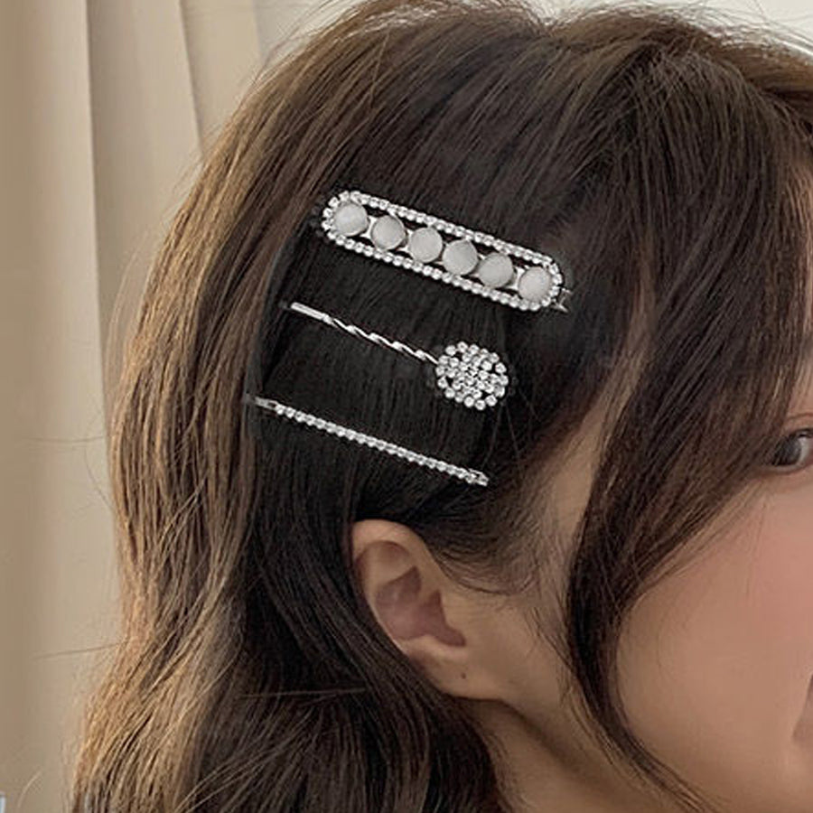 ショッピングゴー shoppinggo ヘアピンセット 3点セット ヘアクリップ キラキラヘアピン ヘア留め ヘアアクセサリー クロスヘアピン前髪 髪留め 髪飾り