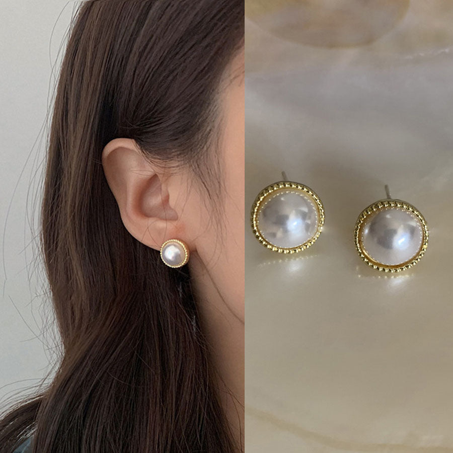 Shoppinggo Earrings Pearl Stud Earrings Pearl Earrings Direct Connection Earrings Cute Wedding Stylish Office Popular Accessories Party Earrings