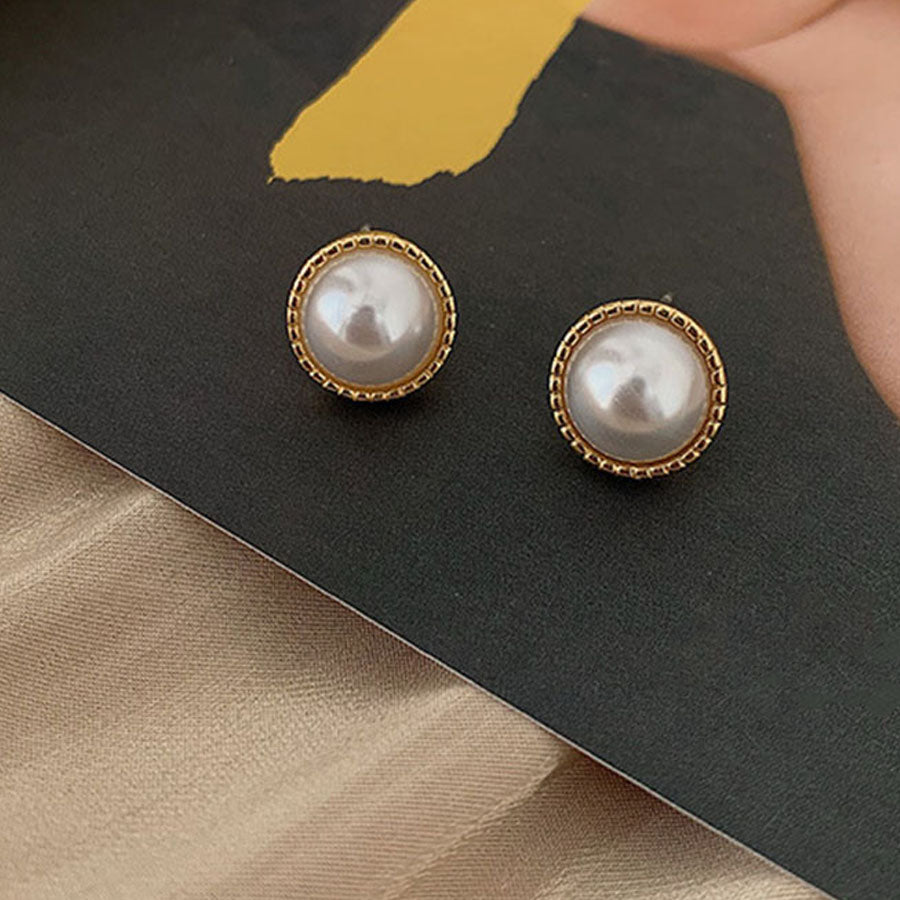 Shoppinggo Earrings Pearl Stud Earrings Pearl Earrings Direct Connection Earrings Cute Wedding Stylish Office Popular Accessories Party Earrings