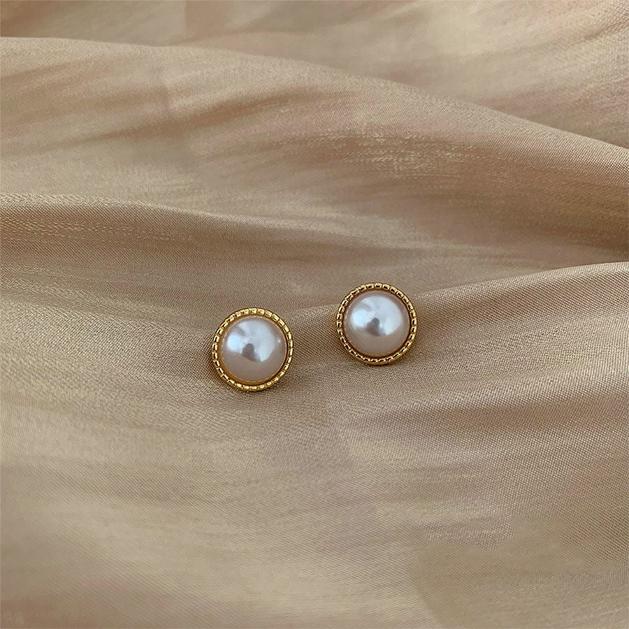 Shoppinggo Earrings Pearl Stud Earrings Pearl Earrings Direct Connection Earrings Cute Wedding Stylish Office Popular Accessories Party Earrings