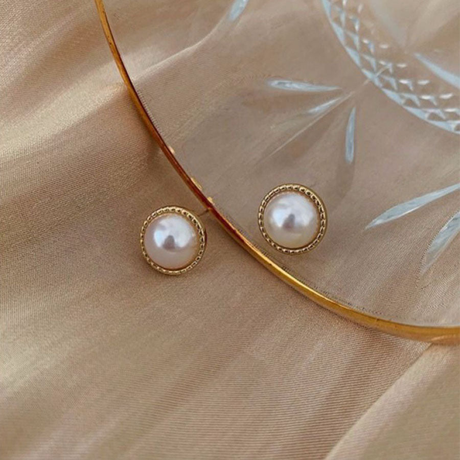 Shoppinggo Earrings Pearl Stud Earrings Pearl Earrings Direct Connection Earrings Cute Wedding Stylish Office Popular Accessories Party Earrings