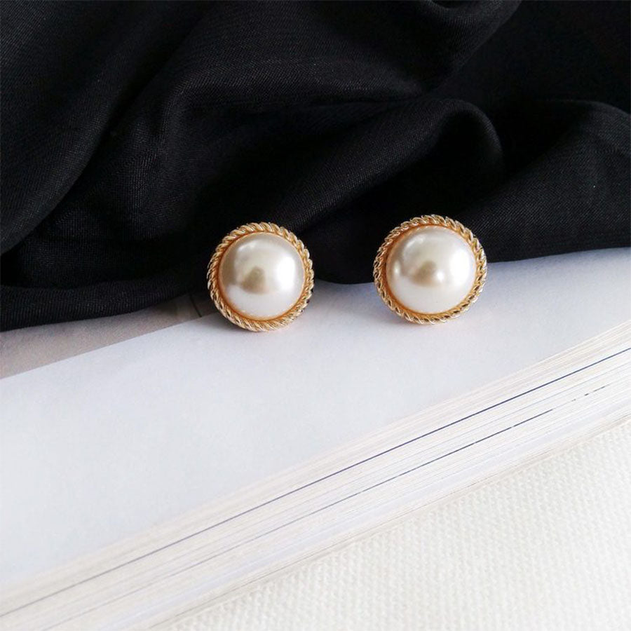 Shoppinggo Earrings Pearl Stud Earrings Pearl Earrings Direct Connection Earrings Cute Wedding Stylish Office Popular Accessories Party Earrings