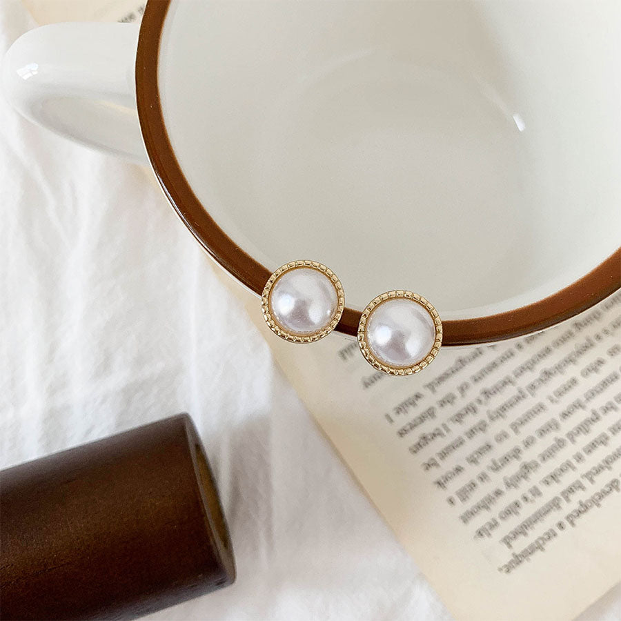 Shoppinggo Earrings Pearl Stud Earrings Pearl Earrings Direct Connection Earrings Cute Wedding Stylish Office Popular Accessories Party Earrings