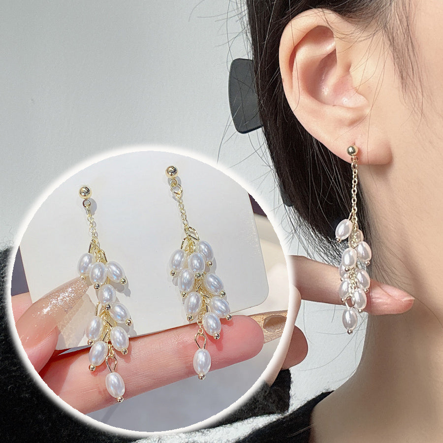 Shopping Go Pearl Earrings Swinging Wedding Stylish Office Earrings Simple Cute Adult Graduation Formal Popular Accessories Party Earrings