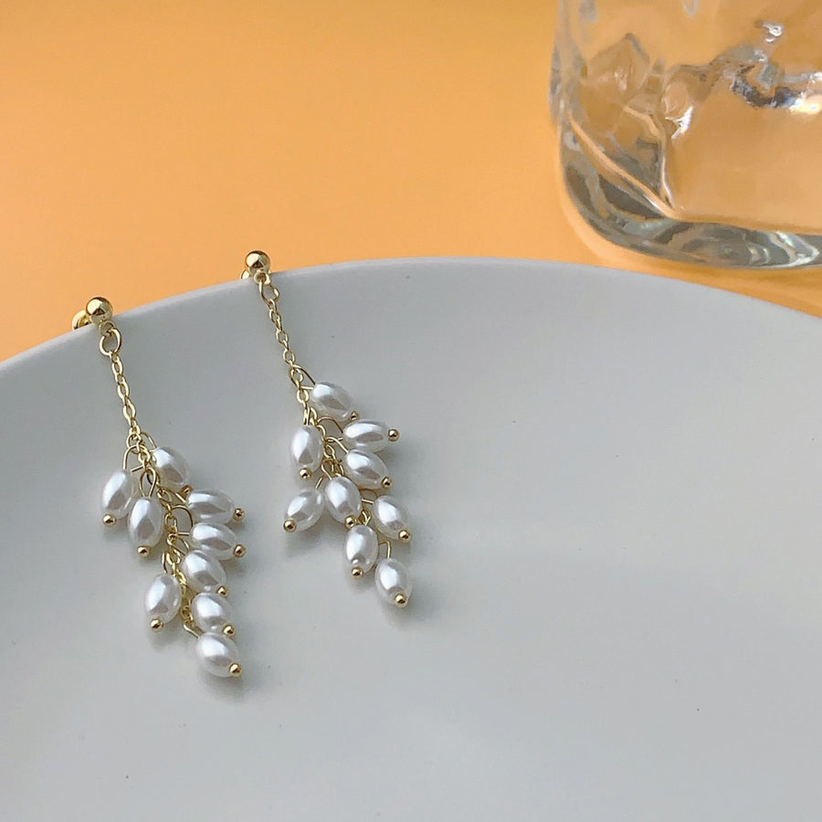 Shopping Go Pearl Earrings Swinging Wedding Stylish Office Earrings Simple Cute Adult Graduation Formal Popular Accessories Party Earrings