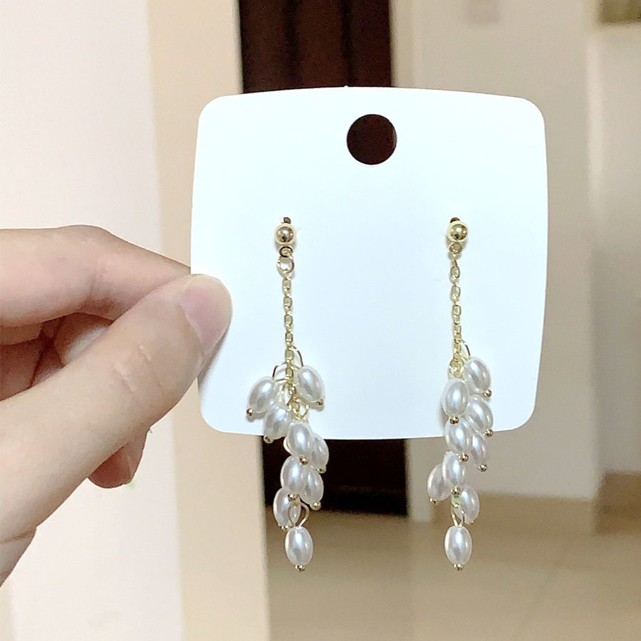 Shopping Go Pearl Earrings Swinging Wedding Stylish Office Earrings Simple Cute Adult Graduation Formal Popular Accessories Party Earrings