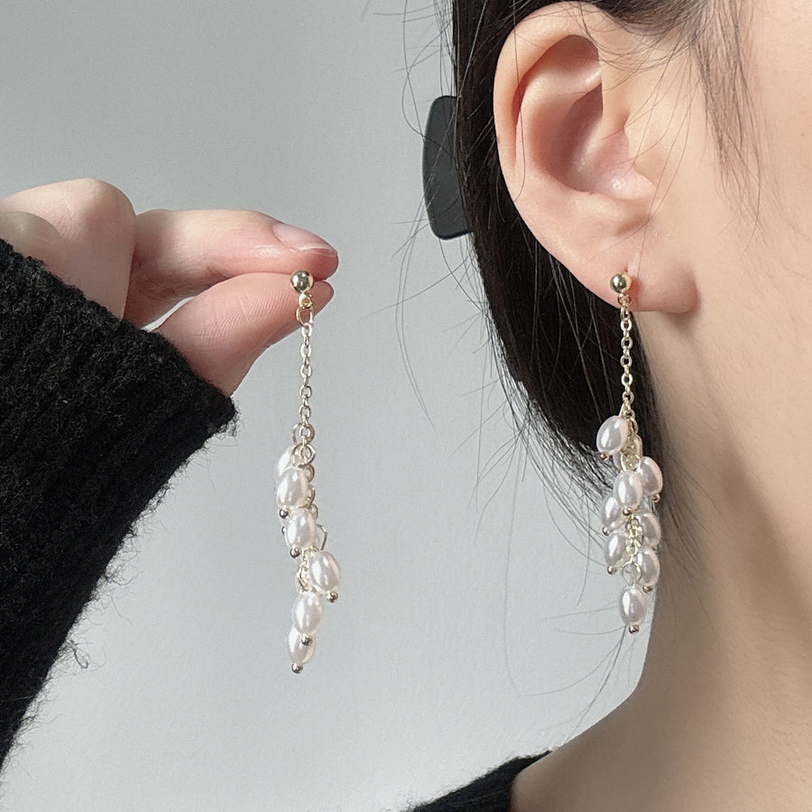Shopping Go Pearl Earrings Swinging Wedding Stylish Office Earrings Simple Cute Adult Graduation Formal Popular Accessories Party Earrings