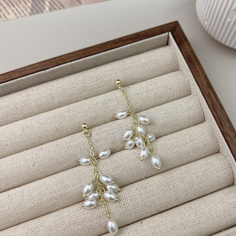 Shopping Go Pearl Earrings Swinging Wedding Stylish Office Earrings Simple Cute Adult Graduation Formal Popular Accessories Party Earrings