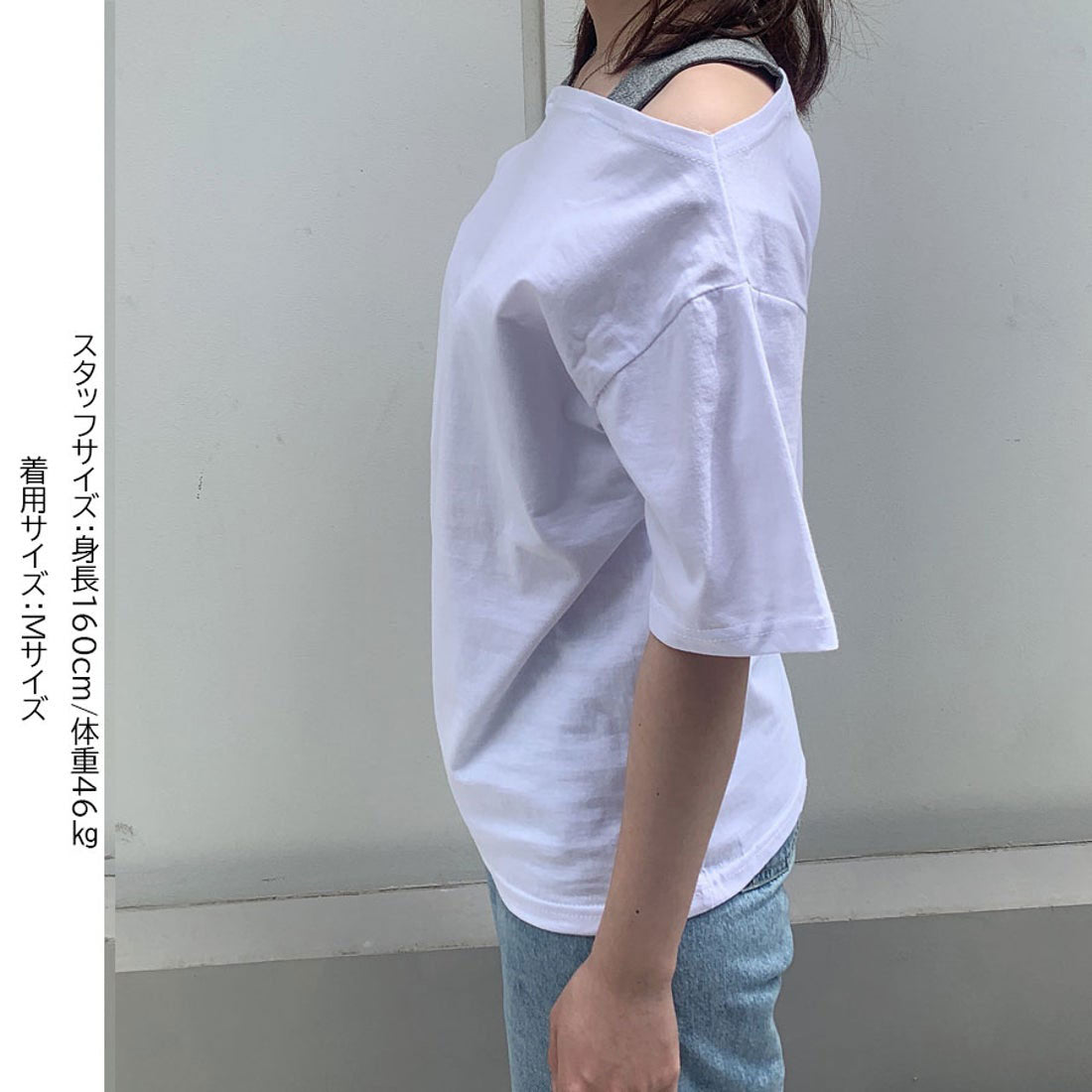 購物Go Shopping Go夏季服裝韓國時尚新的T恤衫肩膀Aki頂部短袖女士女士性感休閒cutsaw