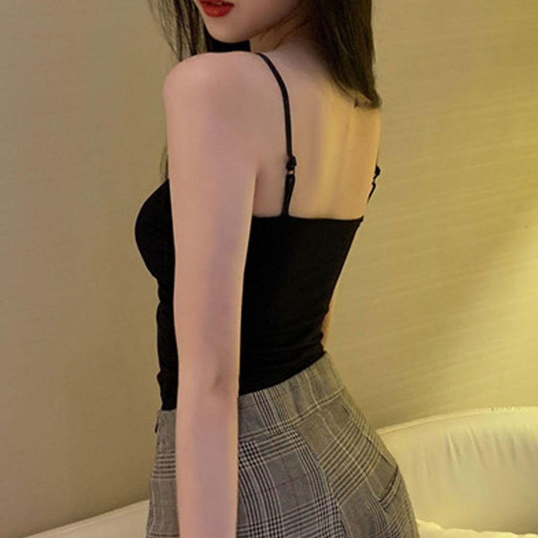 ショッピングゴー shoppinggo キャミソール カップ付 キャミタンクトップ ブラ 白 黒 パット付 インナー 結婚式 見せブラトップ ブラカバー （ワインレッド） ワインレッド